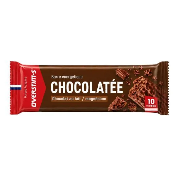 Barre chocolatée Overstim.s - Chocolat au lait, magnésium
