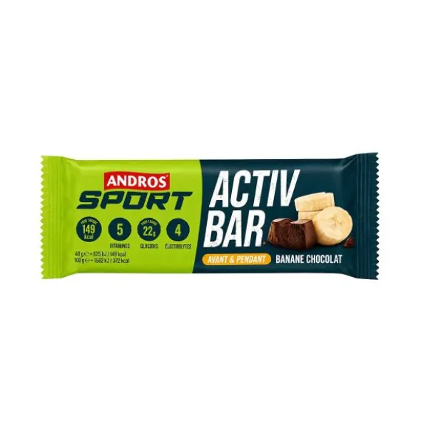 Barre énergétique Andros Sport - Banane, chocolat
