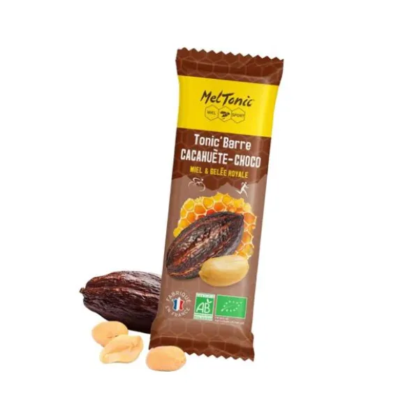 Barre énergétique bio Meltonic - Miel, cacahuète, choco