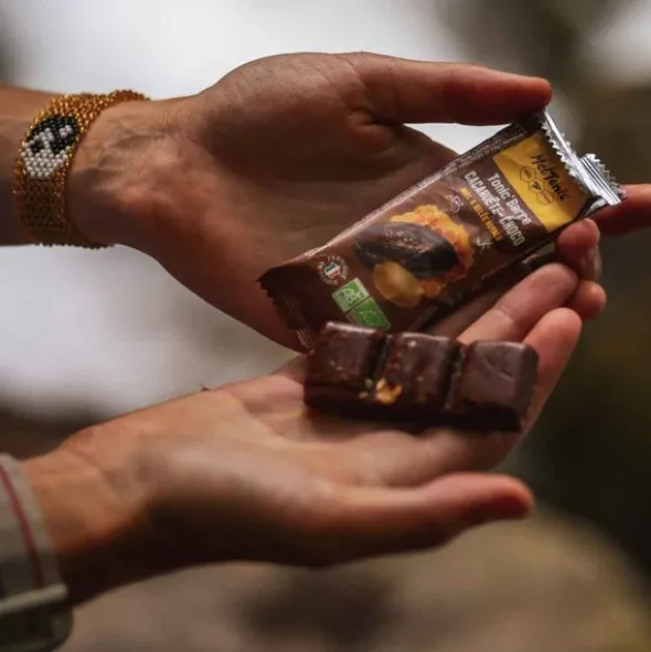 Barre énergétique bio Meltonic - Miel, cacahuète, choco