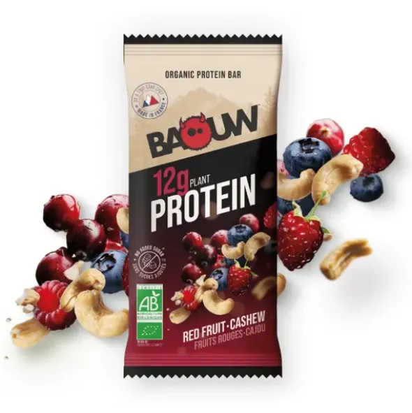 Barre protéinée bio Baouw - Fruits rouges et Cajou
