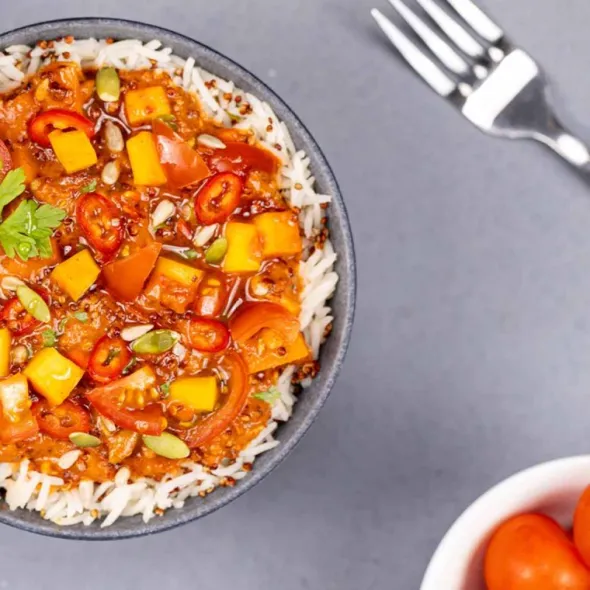 Chili mexicain végétarien et riz - Grand format