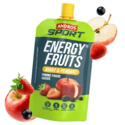 Compote énergétique Andros Sport - Pomme, fraise, cassis