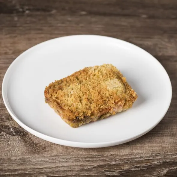 Crumble de saumon aux poireaux et parmesan