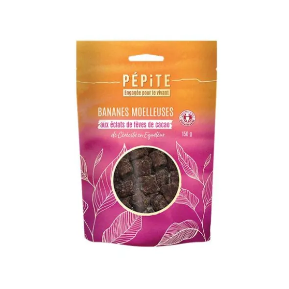 Cubes de bananes séchées bio au cacao