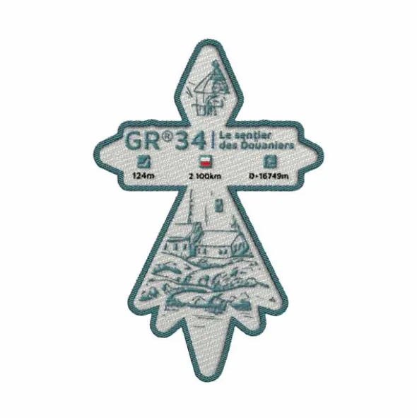 Écusson GR®34 Le Sentier des Douaniers - Bretagne