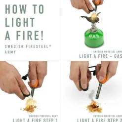 Firesteel Scout bio Light My Fire - Pierre à feu, grattoir avec sifflet
