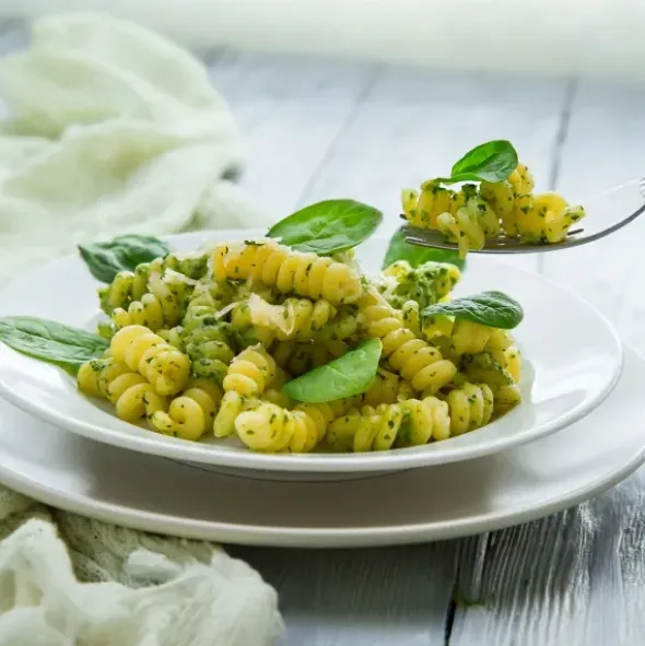 Fusilli aux épinards et aux noix