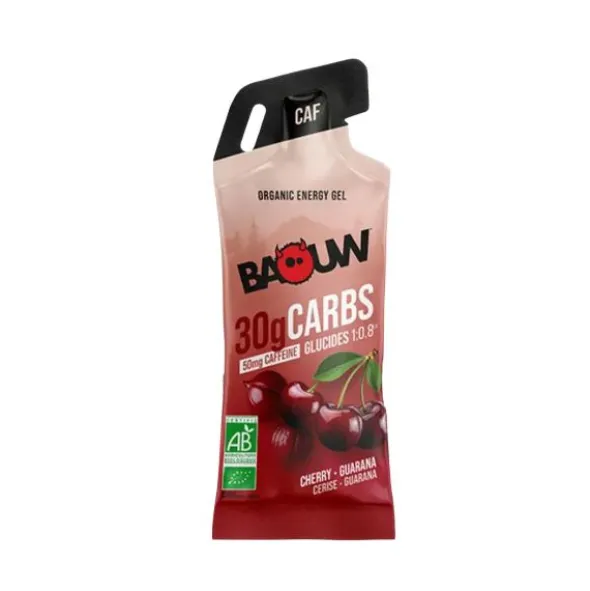 Gel énergétique bio Baouw - Cerise, guarane caféiné - Stick 44 g