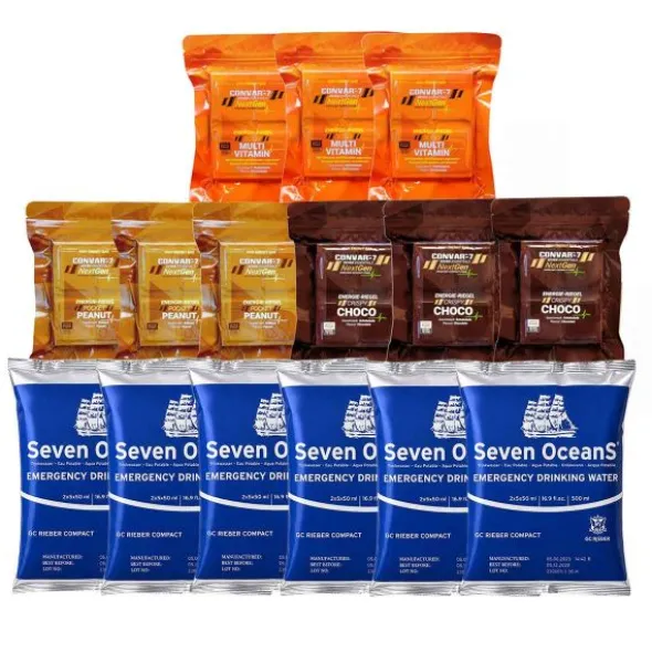 Kit d'urgence alimentaire 72H - Rations compactes & eau