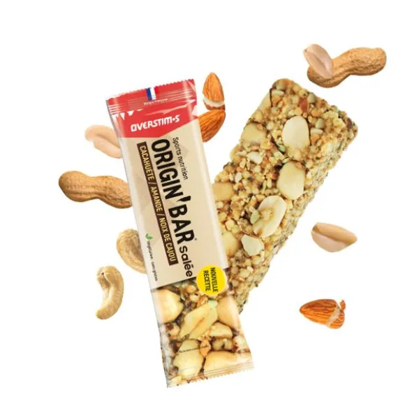 Origin'bar salée Overstim.s - Amande, noix de cajou, cacahuètes