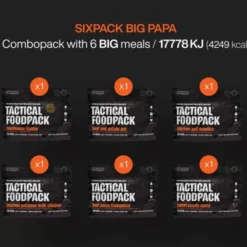 Pack de 6 repas lyophilisés Tactical Foodpack - Big Papa