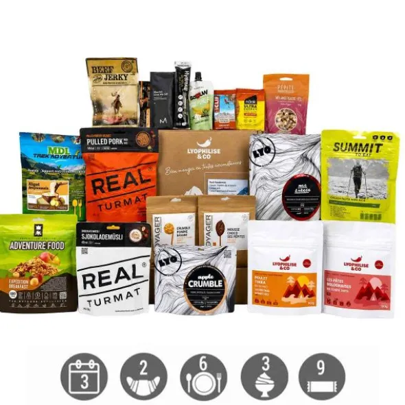 Pack Randonnée - 3 jours - Lyophilisés et Snacks