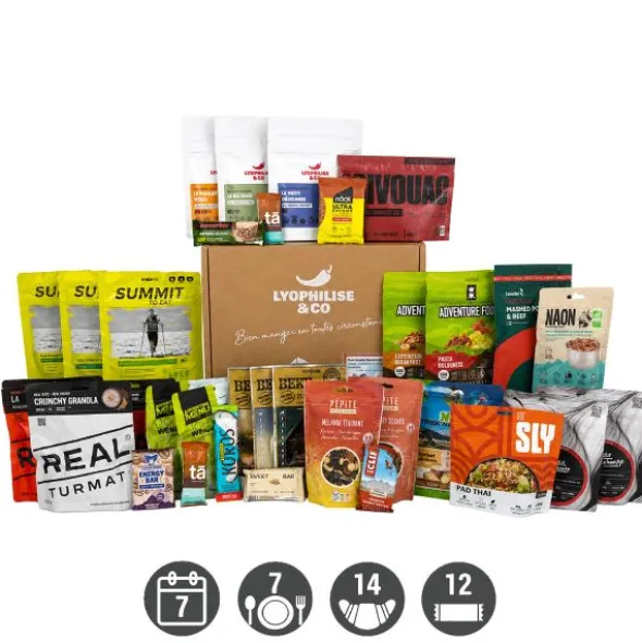 Pack Randonnée - 7 jours - Lyophilisés et Snacks
