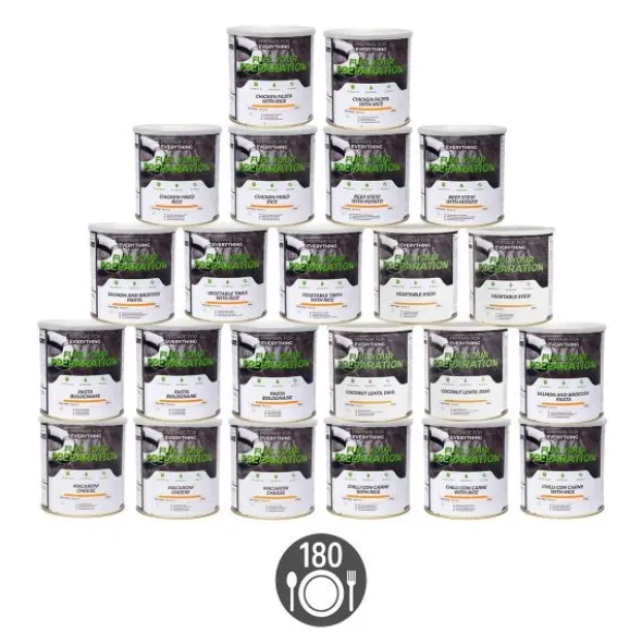 Pack Survie 3 mois - 180 repas - Stockage 25 ans