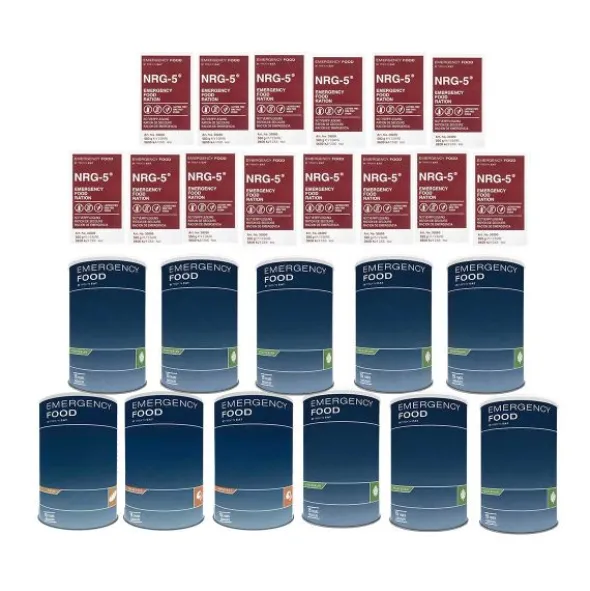 Pack Survie 1 mois végétarien - Repas, Rations compactes - Stockage 15 ans