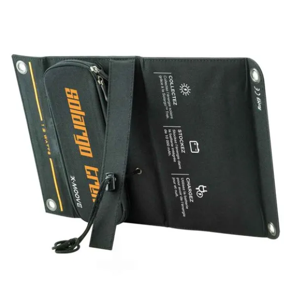 Panneau solaire + batterie externe X-Moove Solargo Trek 10000 mAh - 2 ports USB