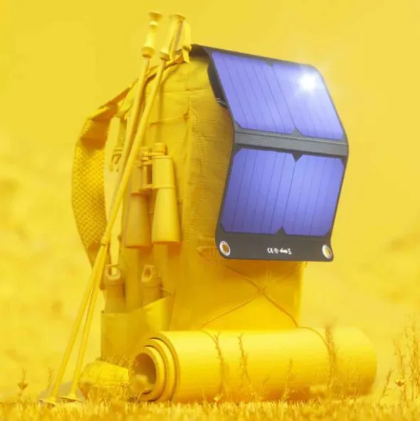 Panneau solaire + batterie externe X-Moove Solargo Trek 10000 mAh - 2 ports USB