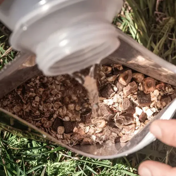 Porridge au chocolat et à la noisette bio