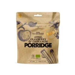 Porridge avec pommes, canneberges et cannelle bio