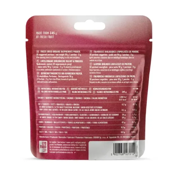 Poudre de framboises bio