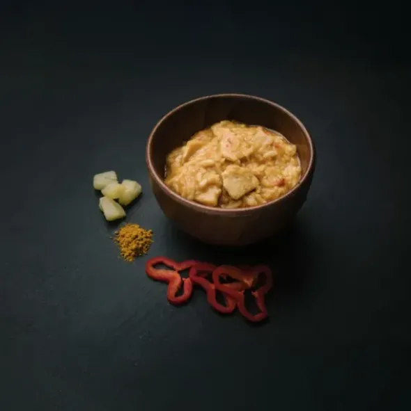 Poulet au curry et riz