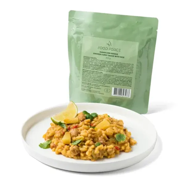 Poulet sauce curry et riz