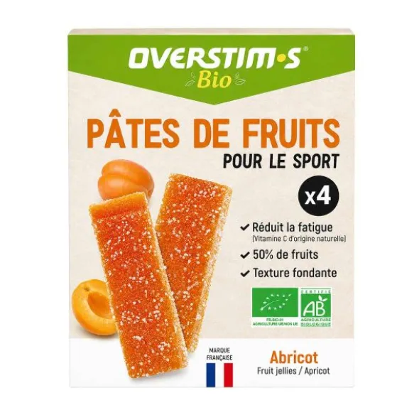Pâte de fruits bio Overstim.s x 4 - Abricot