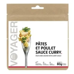 Pâtes au poulet sauce curry