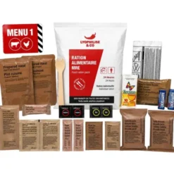 Ration MRE autochauffante 24H- Menu 1 - Boeuf, Poulet