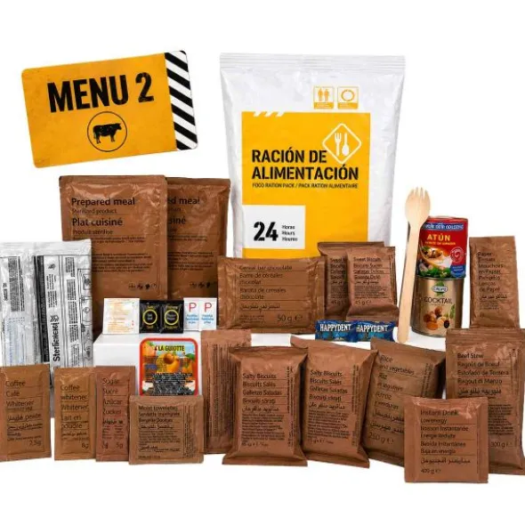 Ration OTAN MRE autochauffante 24H- Menu 2 - 3600 Kcal