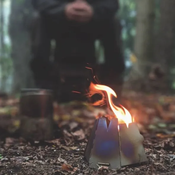 Réchaud à bois pliable Vargo Hexagon - Titane