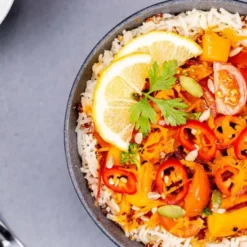 Riz et légumes au pili-pili