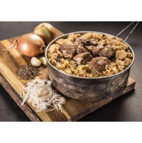 Rôti de porc au chou et aux quenelles de pommes de terre - Autochauffant