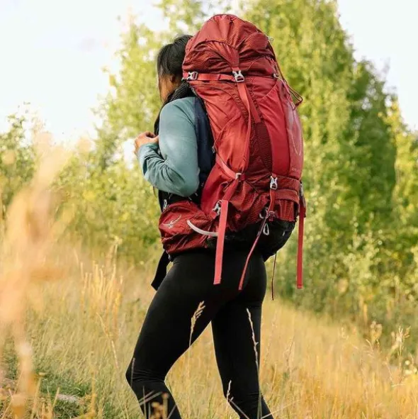 Sac à dos de randonnée Osprey Aura AG 50 - Femme - Rouge