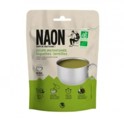 Soupe bio légumes, lentilles