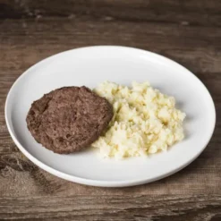 Steak haché et écrasée de pommes de terre