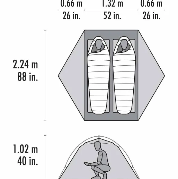 Tente de randonnée MSR Hubba Hubba HD - 2 personnes