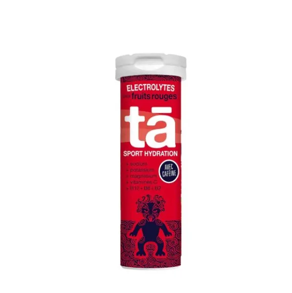 Tube de pastilles électrolytes Caféine TA Energy - Fruits rouges